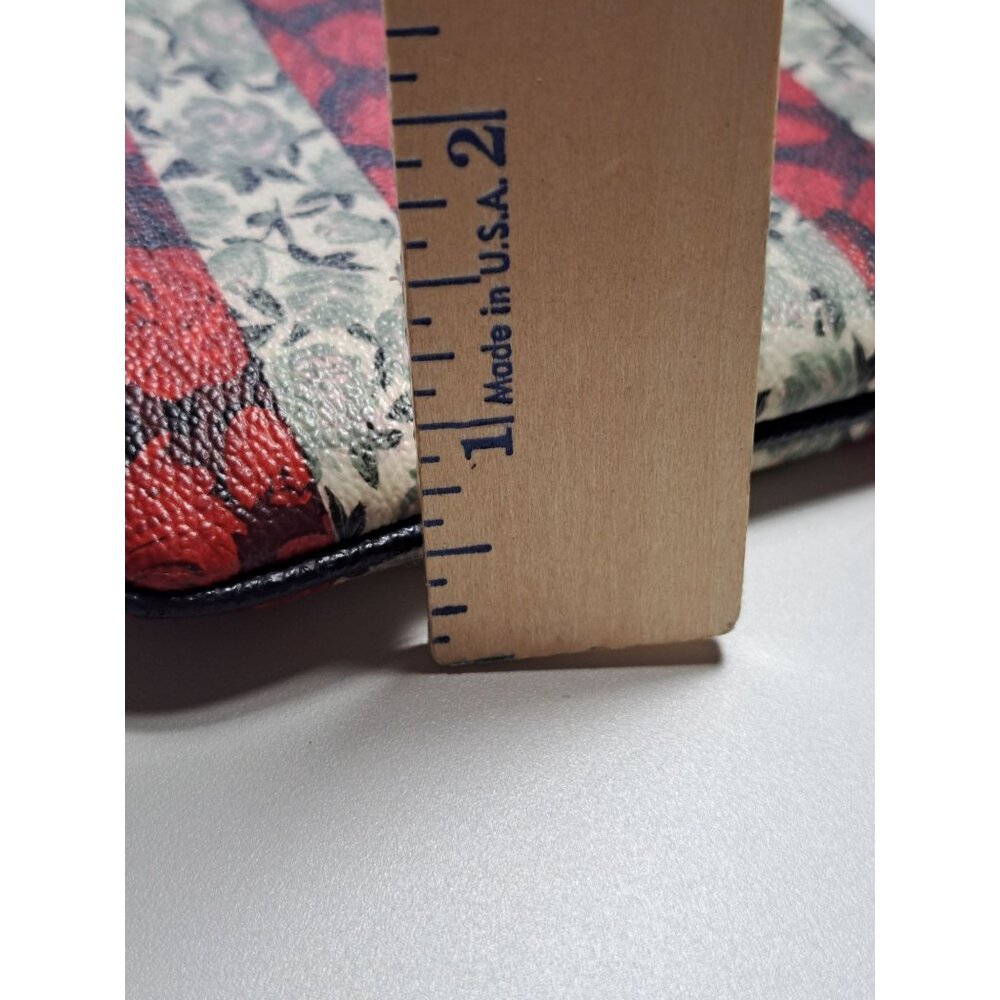 Coach New York Wristlet Wallet Floral Stripes & Zip Closure Nice Classic Nice - Picture 11 of 11